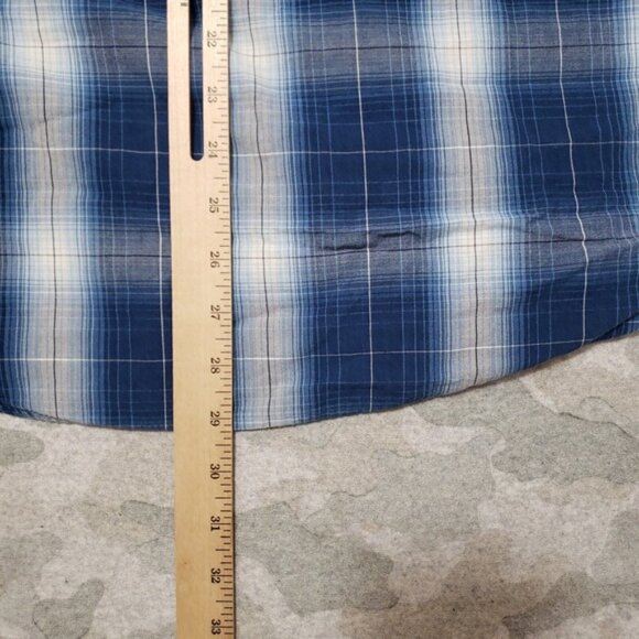 Wrangler Shirt Mens XL Blue Pockets Pearl Snap Long Sleeve Rodeo Cowboy Western - Picture 7 of 16